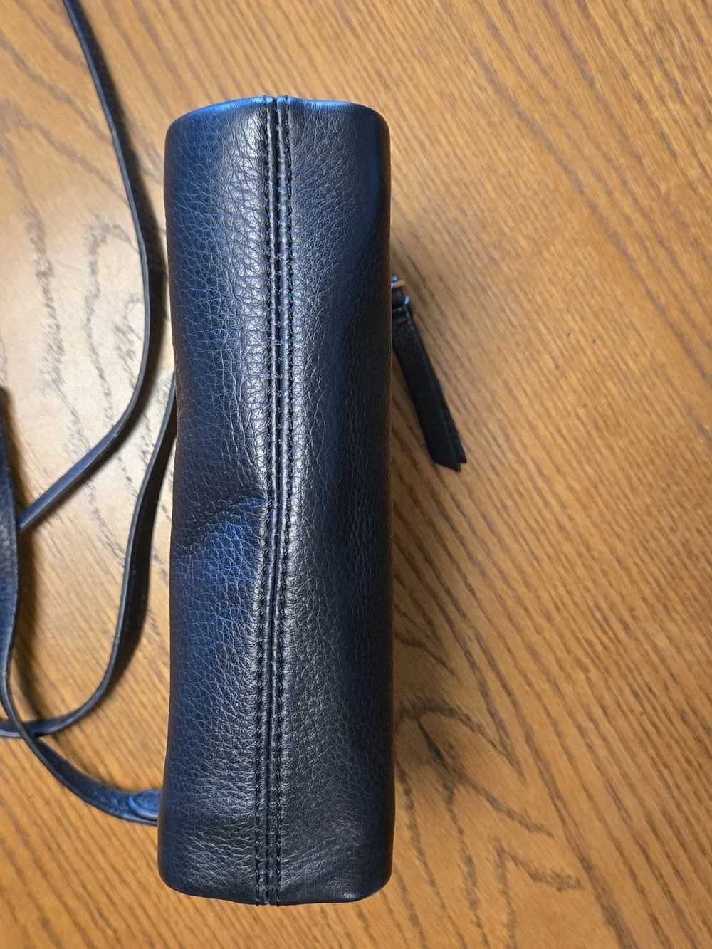 Vince Camuto Black Leather Messenger Bag
